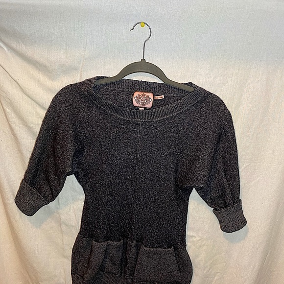 Small juicy couture 3/4 sleeve sweater it’s a dark gray color - Picture 5 of 6